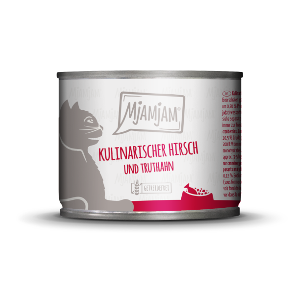 Mjamjam Katze kulinarischer Hirsch und Truthahn - 3
